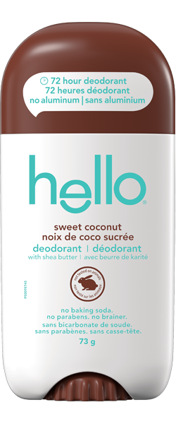 hello sweet coconut aluminum free deodorant for Women and Men