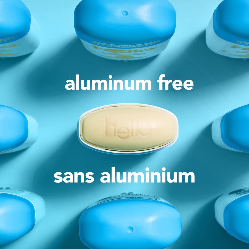 Déodorant sans aluminium hello bonheur matinal pour femme et homme présenté avec toute la gamme de déodorants hello sans aluminium.